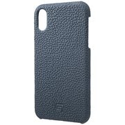 German Shrunken-calf Genuine Leather Shell Case for iPhone XR Navy [GSC-72558NVY]