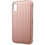 COLORS 「Rib」Hybrid Shell Case for iPhone XR RoseGold [CHC-52538RGD]