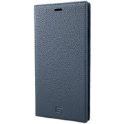 German Shrunken-calf Genuine Leather Book Case for iPhone XS Max Navy [GLC-72448NVY]