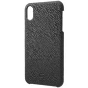 German Shrunken-calf Genuine Leather Shell Case for iPhone XS Max Black [GSC-72458BLK]