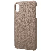 German Shrunken-calf Genuine Leather Shell Case for iPhone XS Max Taupe [GSC-72458TPE]