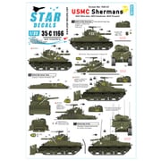 SD35-C1166 [1/35スケール デカール 朝鮮戦争におけるアメリカ海兵隊のM4A3(105)のドーザー型、火炎放射器装備型 戦闘指揮型「ヤマアラシ」]
