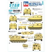 SD35-C1161 [1/35スケール デカール 中近東におけるイギリス王立砲兵連隊 1991年湾岸戦争でのイギリス軍所属のM109 2003年イラク戦争でのASー90]