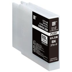 互換リサイクルインクカートリッジ エプソン ICBK93L ブラック（顔料） ECI-E93L-B