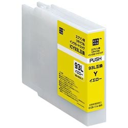 互換リサイクルインクカートリッジ エプソン ICY93L イエロー（顔料） ECI-E93L-Y