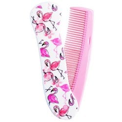 ヘアブラシ デザイン折込コーム フラミンゴ