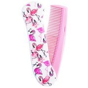 ヘアブラシ デザイン折込コーム フラミンゴ