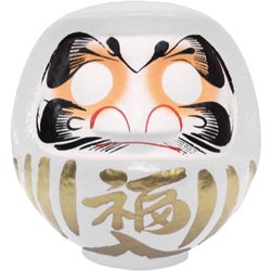 福だるま 10号 白 【社内安全・大願成就】 28×26×30cm HKDM-10-WH-9