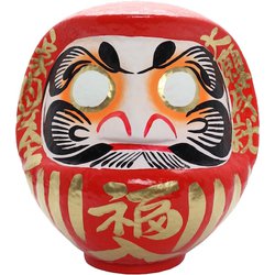 福だるま 12号 赤 【家内安全・大願成就】 34×31×33cm HKDM-12-RE-1