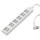 LEDランプ スイッチ付タップ 6個口 2m 上挿し WLS-LU62EB(W)
