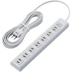 OAタップ/2P/7個口/マグネット/抜け止め/スイッチ/5m T-Y3CA-2750WH