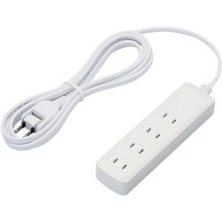 雷ガードタップ/スイッチ無/4個口/2.5m/ホワイト T-K1CA-2425WH