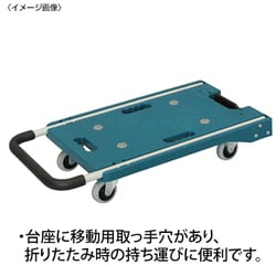 JEJアステージ プラスチック平台車 W約38.5×D約60×H約14.5cm PHD-100