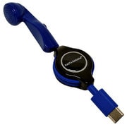 USB Type-C 片耳イヤホンマイク スマートフォン用 スイッチ付 リール ブルー REMMSCR01BL