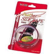 044150 0021 12 [TSP（ティーエスピー） フェザーサイドテープ ブラック×レッド 幅12mm 044150]