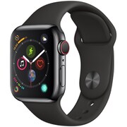 Apple Watch Series 4（GPS＋Cellularモデル）- 40mm スペースブラックステンレススチールケース と ブラックスポーツバンド [MTVL2J/A]
