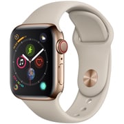 Apple Watch Series 4（GPS＋Cellularモデル）- 40mm ゴールドステンレススチールケース と ストーンスポーツバンド [MTVN2J/A]