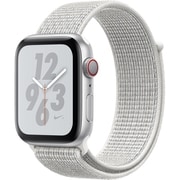 Apple Watch Nike+ Series 4(GPS+Cellularモデル)- 44mm シルバーアルミニウムケース と サミットホワイト Nikeスポーツループ MTXJ2J/A