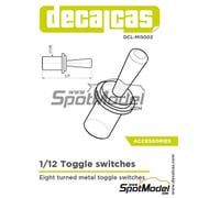 DCL-MIS002 カー＆バイクモデル用 トグルスイッチ 8本セット [1/12スケール ディティールアップパーツ]