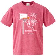 BSK18005 136 L [バスケットボール ウェア 男女兼用 Tシャツ 半袖 DryTEE エンジェルレイアップ Lサイズ ヘザーピンク]