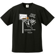 BSK18005 2 XXL [バスケットボール ウェア 男女兼用 Tシャツ 半袖 DryTEE エンジェルレイアップ XXLサイズ ブラック]