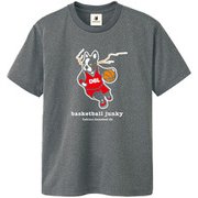 BSK18006 133 S [バスケットボール ウェア 男女兼用 Tシャツ 半袖 DryTEE ZONE1 Sサイズ ヘザーグレー]