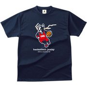 BSK18006 21 M [バスケットボール ウェア 男女兼用 Tシャツ 半袖 DryTEE ZONE1 Mサイズ ネイビー]