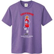 BSK18007 134 M [バスケットボール ウェア 男女兼用 Tシャツ 半袖 DryTEE KING OF REBOUND Mサイズ ヘザーパープル]