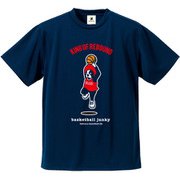 BSK18007 21 XXL [バスケットボール ウェア 男女兼用 Tシャツ 半袖 DryTEE KING OF REBOUND XXLサイズ ネイビー]