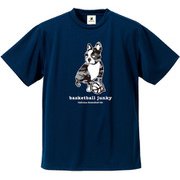BSK18011 21 XS [バスケットボール ウェア 男女兼用 Tシャツ 半袖 DryTEE camo bsk+1 XSサイズ ネイビー]