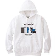 TJ17512 1 XL [テニス ウェア 男女兼用 パーカー 長袖 ボールまっしぐらモード first XLサイズ ホワイト]