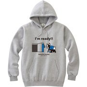 TJ17512 133 S [テニス ウェア 男女兼用 パーカー 長袖 ボールまっしぐらモード first Sサイズ ヘザーグレー]