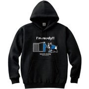 TJ17512 2 XL [テニス ウェア 男女兼用 パーカー 長袖 ボールまっしぐらモード first XLサイズ ブラック]
