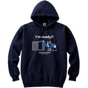 TJ17512 21 M [テニス ウェア 男女兼用 パーカー 長袖 ボールまっしぐらモード first Mサイズ ネイビー]