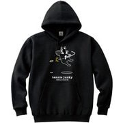 TJ17513 2 XL [テニス ウェア 男女兼用 パーカー 長袖 エアー犬 XLサイズ ブラック]