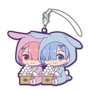 ぎゅぎゅっと ラバーストラップ Re：ゼロから始める異世界生活 月見Ver. ラム＆レム [キャラクターグッズ]