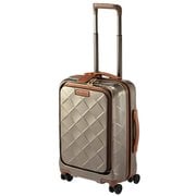 スーツケース フロントオープン 旅行目安:1泊~2泊 33L シャンパン 3-9932-55-150