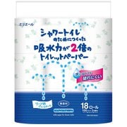 エリエール シャワートイレのためにつくった吸水力が2倍のトイレットペーパー 18ロール ダブル