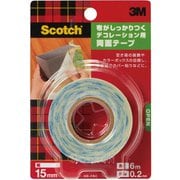 スコッチR 布がしっかりつくデコレーション用両面テープ 15×6 HD-FBC