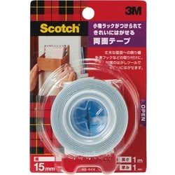 スコッチR 小物ラックがつけられてきれいにはがせる両面テープ 15×1 HD-RCK