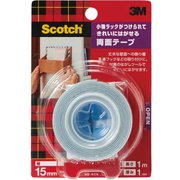 スコッチR 小物ラックがつけられてきれいにはがせる両面テープ 15×1 HD-RCK