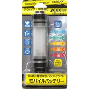 LED付きモバイルバッテリー 2600mAh ブラック FBT-POLED26BK