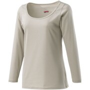 C2JA881047 [ブレスサーモ アンダーラウンドネック 長袖 レディース Mサイズ グレージュ]