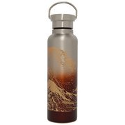 ステンレスボトル クリア×茶 500ml