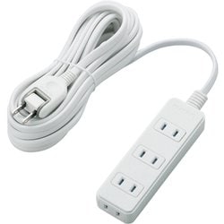 シャッタータップ 4個口 5m ホワイト T-ST02N-2450WH