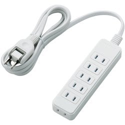 シャッタータップ 6個口 2m ホワイト T-ST02N-2620WH