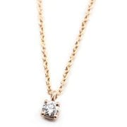 18R ソリティア ダイヤモンド ペンダント 0.12ct 41cm 30420837