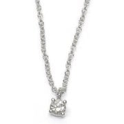PT ソリティア ダイヤモンド ペンダント 0.12ct 41cm 14001557
