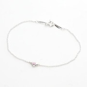 SS カラー バイ ザ ヤード ブレスレット ピンク サファイヤ 0.08ct 18cm 25392906