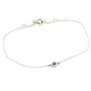 SS カラー バイ ザ ヤード ブレスレット アクアマリン 0.06ct 18cm 25224833